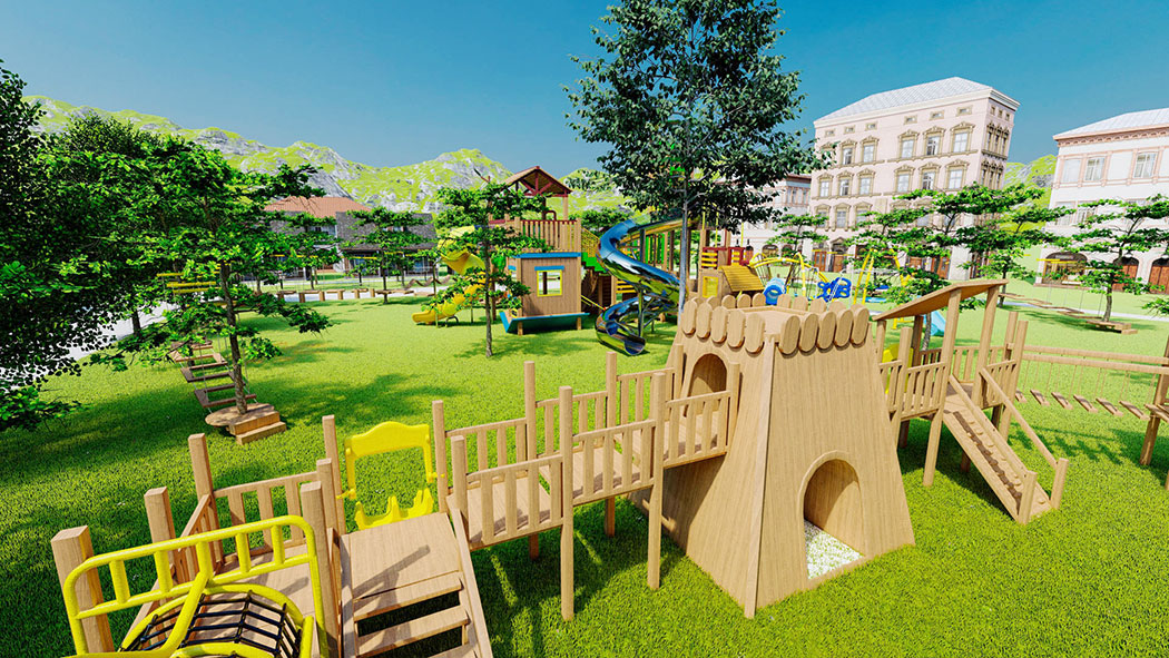 幼兒園搭建木質(zhì)組合滑梯如何？